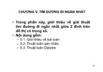 Bài giảng Lý thuyết đồ thị - Chương V: Tìm đường đi ngắn nhất