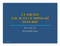 Bài giảng Lý thuyết xác suất và thống kê toán học - Chương 3: Đại lượng ngẫu nhiên và hàm phân bố - Phan Văn Tân