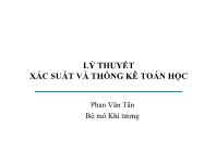 Bài giảng Lý thuyết xác suất và thống kê toán học - Chương 7: Kiểm nghiệm giả thiết thống kê - Phan Văn Tân
