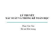 Bài giảng Lý thuyết xác suất và thống kê toán học - Chương 8: Lý thuyết tương quan và hồi qui - Phan Văn Tân
