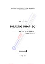 Bài giảng Phương pháp số - Chương 1: Số xấp xỉ và sai số - Phan Thị Hà