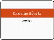 Bài giảng Quy hoạch thực nghiệm - Chương 2: Khái niệm thống kê