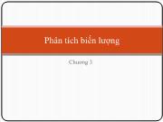 Bài giảng Quy hoạch thực nghiệm - Chương 3: Phân tích biến lượng