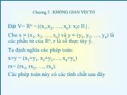 Bài giảng Toán cao cấp A1 - Chương 3: Không gian vectơ