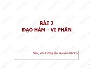 Bài giảng Toán cao cấp - Bài 2: Đạo hàm - Vi phân - Nguyễn Hải Sơn