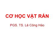 Bài giảng Vật lí đại cương - Chương 3: Cơ học vật rắn - Lê Công Hảo