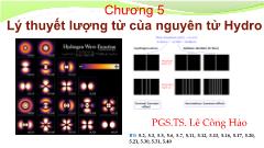 Bài giảng Vật lí đại cương - Vật lý hiện đại - Chương 5: Lý thuyết lượng tử của nguyên tử Hydro - Lê Công Hảo