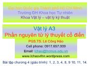 Bài giảng Vật lý A3 - Chương IV: Lý thuyết cổ điển - Lê Công Hảo