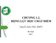 Bài giảng Vật lý đại cương 1 - Chương 1.2: Động lực học chất điểm - Nguyễn Xuân Thấu