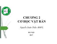 Bài giảng Vật lý đại cương 1 - Chương 2: Cơ học vật rắn - Nguyễn Xuân Thấu