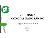 Bài giảng Vật lý đại cương 1 - Chương 3: Công và năng lượng - Nguyễn Xuân Thấu