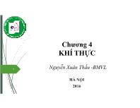 Bài giảng Vật lý đại cương 2 - Chương 4: Khí thực - Nguyễn Xuân Thấu