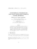 Computational strategies for topic trust propagation based on K-level neighbors