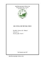 Đề cương chi tiết học phần Toán cao cấp – Thống kê