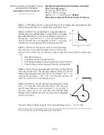 Đề thi cuối kỳ học kỳ II môn Vật lý đại cương 1 - Năm học 2018-2019 - Đại học Sư phạm Kỹ thuật thành phố Hồ Chí Minh