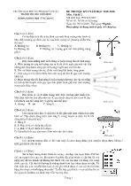 Đề thi học kỳ I môn Vật lý 2 - Đề số 01 - Năm học 2019-2020 - Đại học Sư phạm Kỹ thuật thành phố Hồ Chí Minh