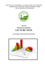 Elementary statistics Lecture note