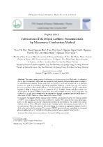 Fabrication of ba doped LaMnO3 nanomaterials by microwave combustion method