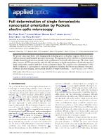 Full determination of single ferroelectric nanocrystal orientation by Pockels electro-Optic microscopy