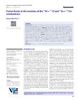 Fusion-Fission in the reactions of the 58Ni + 251Cf and 64Zn + 248Cm combinations