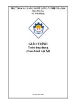 Giáo trình Toán ứng dụng (Mới nhất)