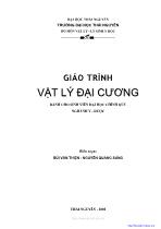 Giáo trình Vật lý đại cương - Bùi Văn Thiện (Phần 1)