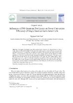 Influences of PbS quantum dot layers on power conversion efficiency of single junction GaAs solar cells