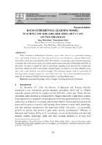 Kolb’s experiential learning model: Teaching the side-side-side similarity case of two triangles