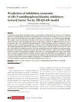 Prediction of inhibition constants of (R)-3-amidinophenylalanine inhibitors toward factor Xa by 2D-QSAR model
