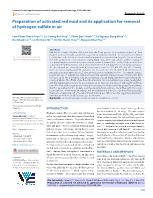 Preparation of activated red mud and its application for removal of hydrogen sulfide in air