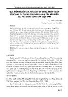 Quá trình kiến tạo, xác lập, bổ sung, phát triển nền tảng tư tưởng của Đảng - Qua các văn kiện đại hội Đảng cộng sản Việt Nam