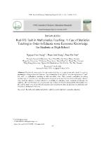 Real-life task in mathematics teaching: A case of statistics teaching in order to educate some economic knowledge for students at high school