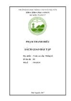 Sách giao bài tập Toán cao cấp - Thống kê - Phạm Thanh Hiếu