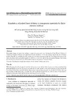 Simulation of pulsed laser ablation in transparent materials by finite element method