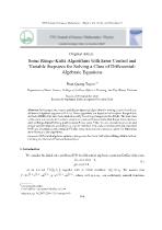 Some runge-kutta algorithms with error control and variable stepsizes for solving a class of differentialalgebraic equations