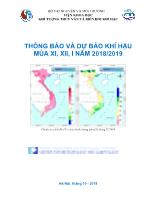 Thông báo và dự báo khí hậu mùa XI, XII, I năm 2018/2019