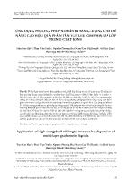 Ứng dụng phương pháp nghiền bi năng lượng cao để nâng cao hiệu quả phân tán vật liệu graphen đa lớp trong chất lỏng