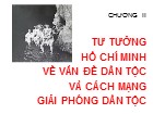 Bài giảng Tư tưởng Hồ Chí Minh - Chương II: Tư tưởng Hồ Chí Minh về vấn đề dân tộc và cách mạng giải phóng dân tộc - Nguyễn Hải Ngọc
