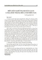 Biến đổi nghề tranh dân gian làng Sình trong bối cảnh hiện nay