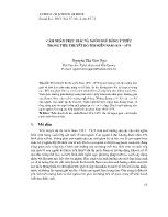 Cảm nhận trực giác và ngôn ngữ dòng ý thức trong tiểu thuyết Đô thị miền Nam 1954 – 1975