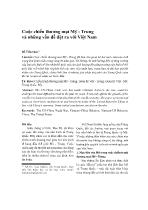 Cuộc chiến thương mại Mỹ - Trung và những vấn đề đặt ra với Việt Nam