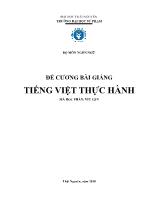 Đề cương bài giảng Tiếng Việt thực hành
