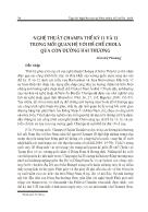 Nghệ thuật Champa thế kỷ 11 và 12 trong mối quan hệ với đế chế Chola qua con đường Hải Thương