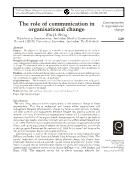 The role of communication in organisational change