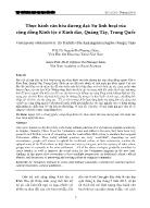 Thực hành văn hóa đương đại: Sự linh hoạt của cộng đồng Kinh tộc ở Kinh đảo, Quảng Tây, Trung Quốc