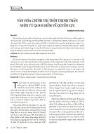 Văn hóa chính trị thời thịnh Trần nhìn từ quan điểm về quyền lực