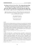 Áp dụng các tiêu chí của đề án “Xây dựng phương pháp đo lường sự hài lòng của người dân đối với dịch vụ giáo dục công” trong khảo sát sự hài lòng của người học đối với dịch vụ giáo dục tại trường Đại học Thủ Dầu Một