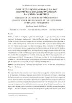 Chất lượng dịch vụ giáo dục đại học theo mô hình IPA tại trường Đại học Tài chính – Marketing