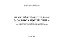 Chương trình giáo dục phổ thông môn Khoa học tự nhiên