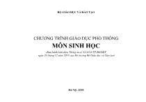 Chương trình giáo dục phổ thông môn Sinh học (Mới nhất)